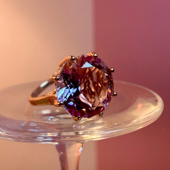 💜RDF Amethyst Solitaire Ring💜